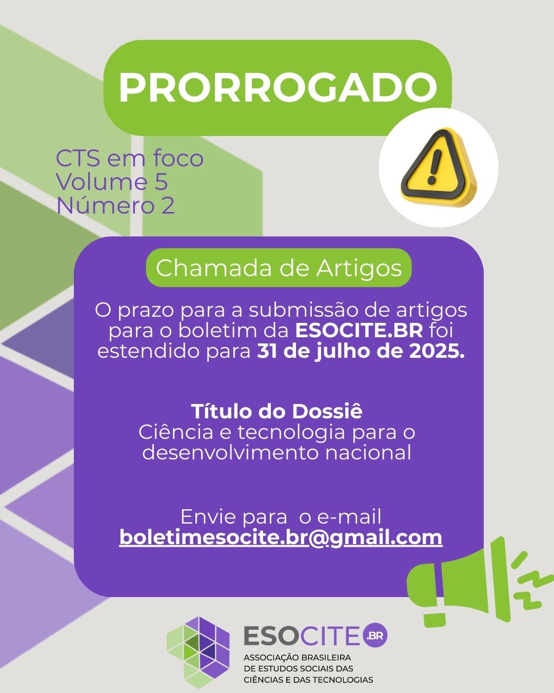 Prorrogado Chamada boletim CTS V5 N2 1080 x 1350 px